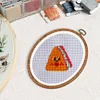 (US Local)Oval Embroidery Hoops Imitated Wood Embroidery Display Frame for Quilting