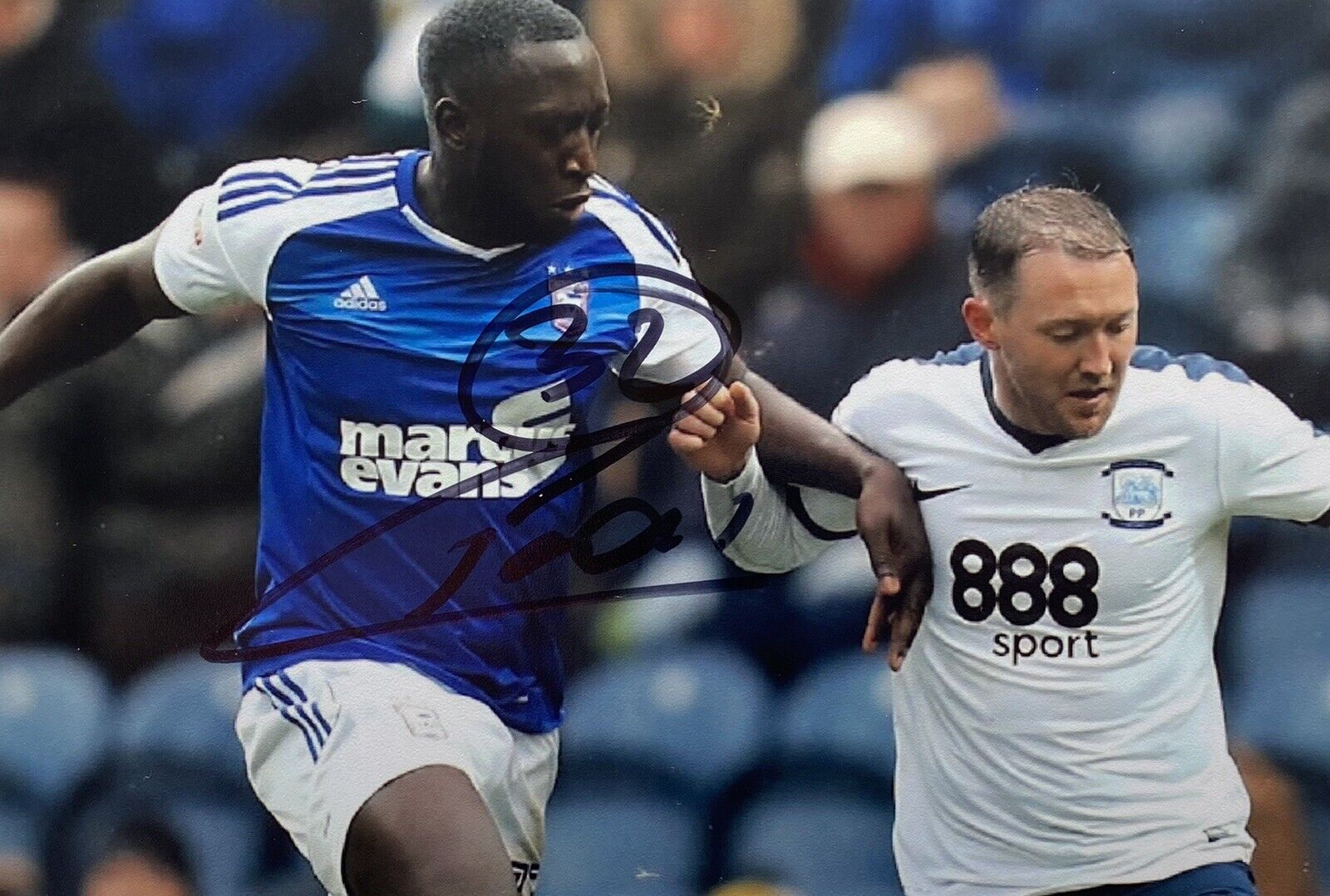 Toumani Diagouraga Genuine Hand Signed Ipswich Town 6X4 Photo Poster painting