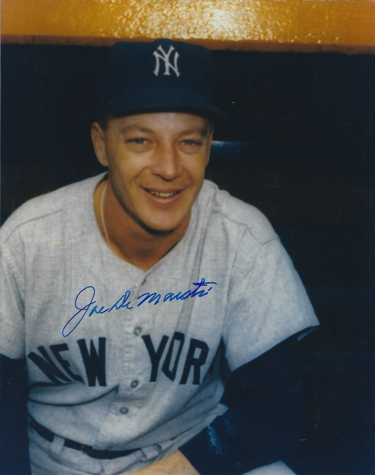 Signed 8x10 JOE DEMAESTRI New York Yankees Autographed Photo Poster painting - COA