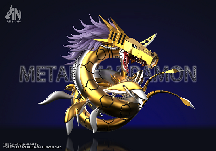 AN Studio - Digimon The Four Dark Kings Metal Seadramon Statue(GK)-