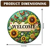 Welcome Sunflower Double Sided - 5D DIY Pendant