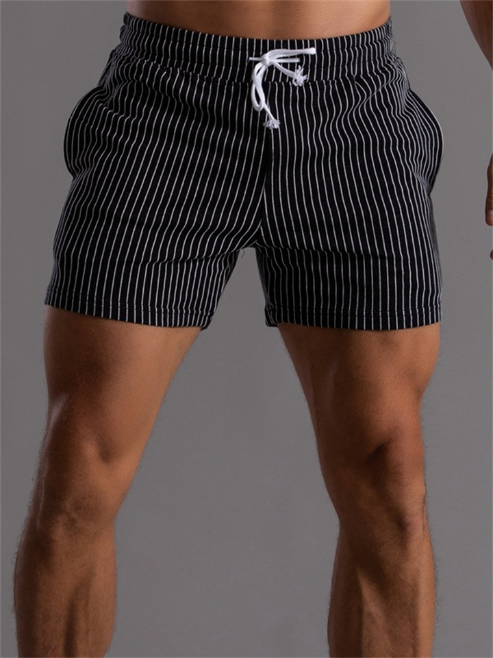 Men's Shorts Chino Shorts Bermuda shorts Work Shorts Workout Shorts Pocket Drawstring Elastic Waist Plain Comfort Breathable Short Sports Outdoor Daily Stylish Casual / Sporty ArmyGreen Black