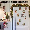 10PCS DIY Pearl Diamond Painting Christmas Fridge Magnets, Sparkling Rhinestone Refrigerator Magnet Craft Kit for Home Decor & Gifts