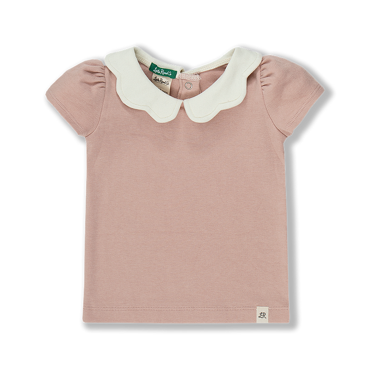 Pink Suede Peter Pan Top