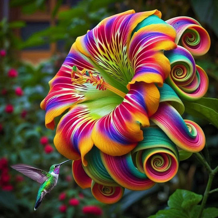 Rainbow Swirl Spiral Flower Seeds-Rare Flower