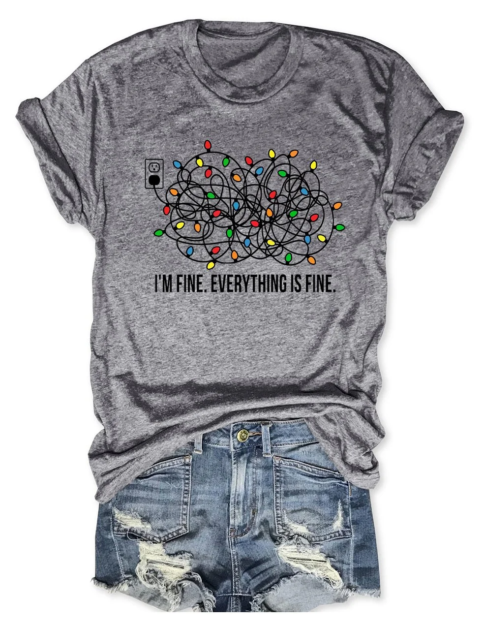 I'm Fine Everything is Fine Christmas T-Shirt