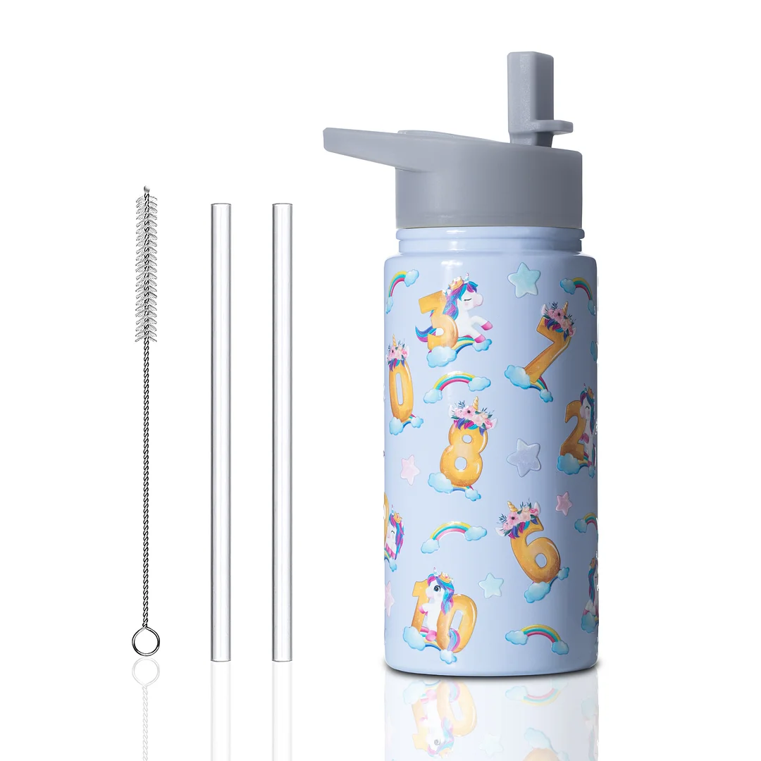 Unicorn Water Bottle, Stainless Steel Bottle for Kids