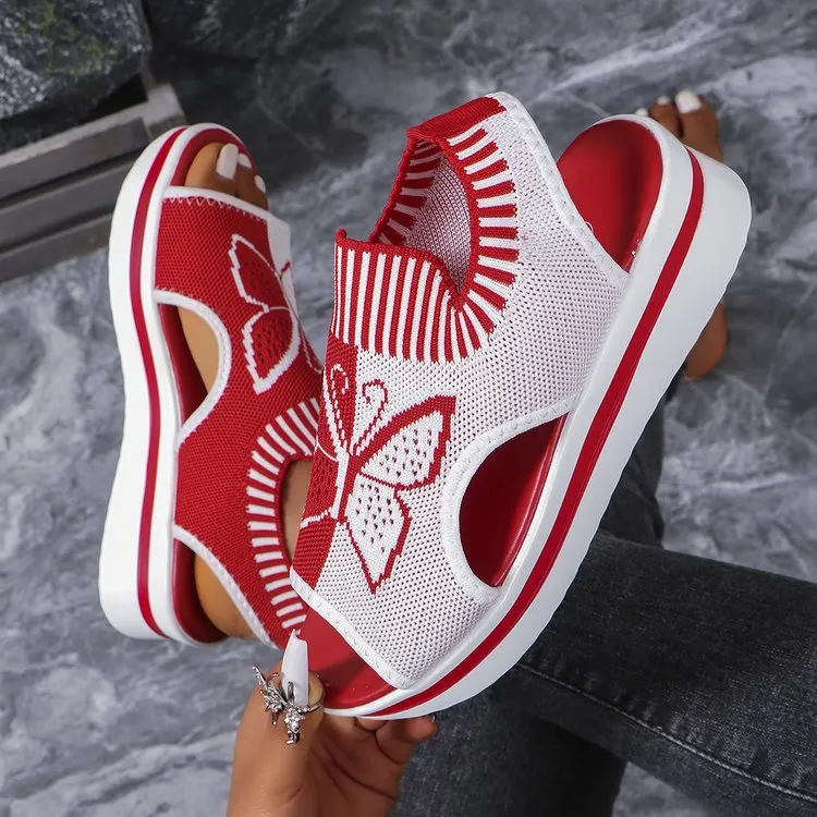 Breakj Breakj 2025 Summer New Leisure Flying Hollow Fish Mouth Beach Women's Sports Sandals