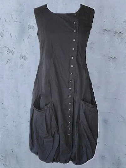 Casual Sleeveless Crew Neck Women Dress