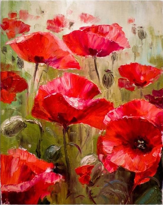 

Red Flower Abstract – Paint By Numbers - 40*50CM, 501 Original