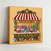 (25x25cm)DIY Pearl Painting Xmas Framed Handmade Pearl Material Art Kit Living Room Decor