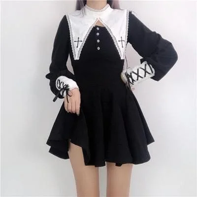 Black Gothic Lolita Dress SP15069