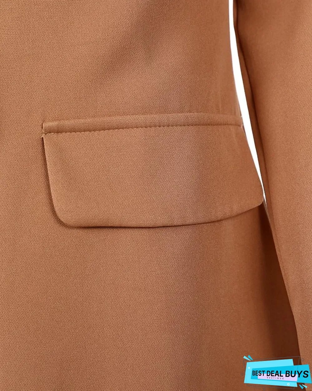 Long Sleeve Shawl Collar Flap Detail Blazer