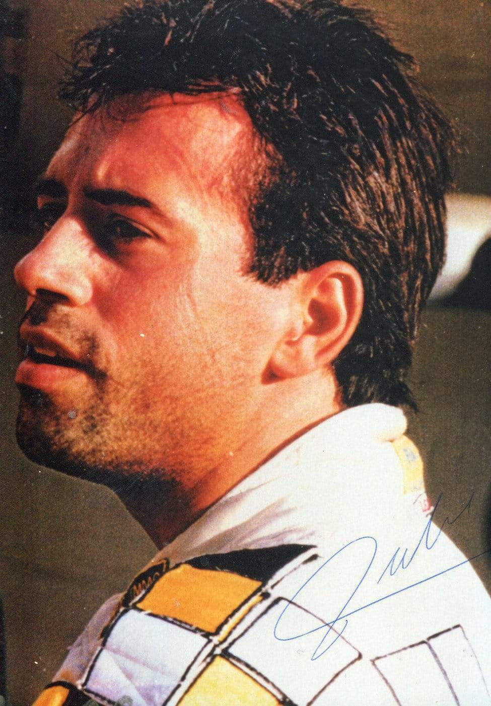 Jean-Denis Deletraz autograph FORMULA 1 driver 1994-95, signed Photo Poster painting