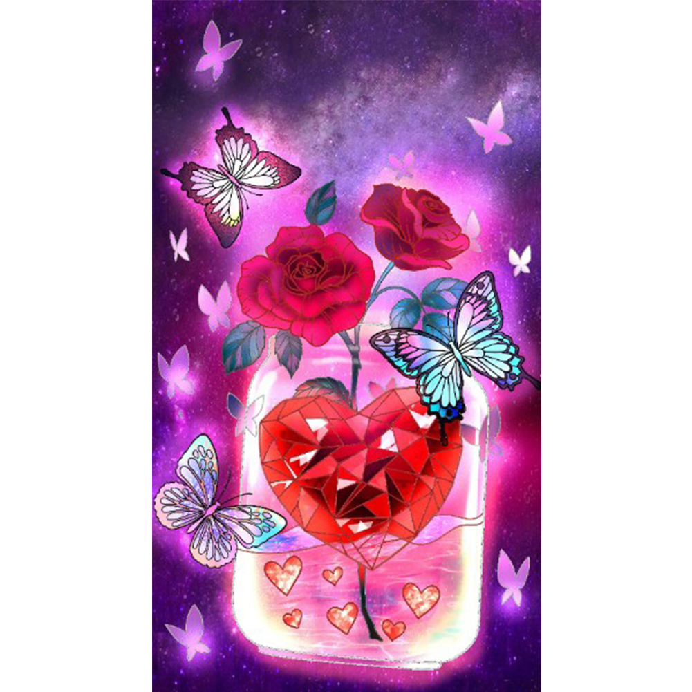 

Rose Heart - Round Drill Diamond Painting - 30*50CM, 501 Original