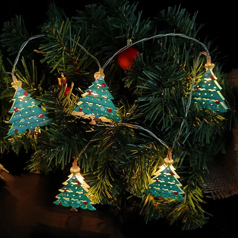 Santa Claus LED Light Merry Christmas Decorations For Home Christmas Tree Hanging Ornaments Garland Xmas Navidad New Year Gifts