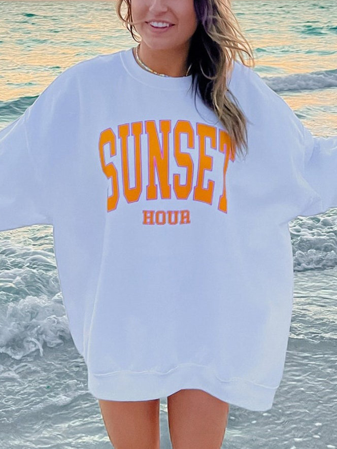 Sunset Hour Oversize Sweatshirt / [blueesa] /