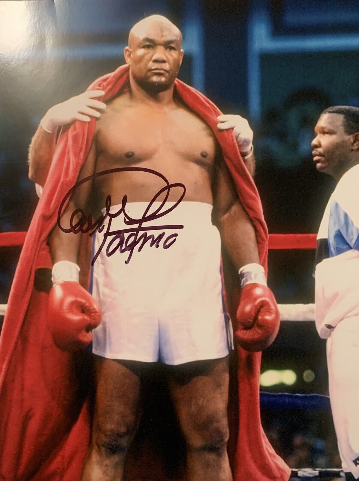 george Foreman Signed Auto 8x10 Photo Poster painting Pic