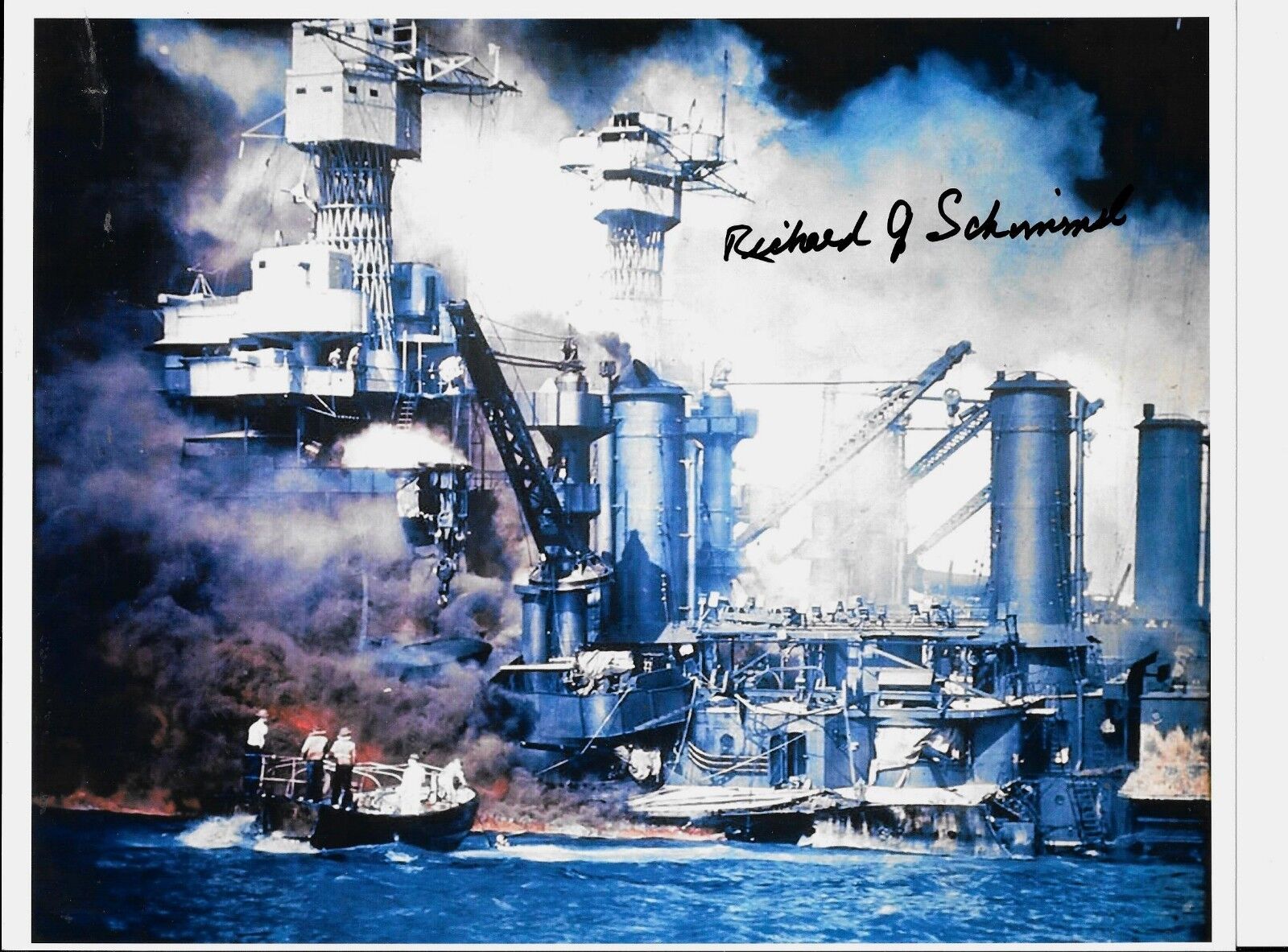 RICHARD SCHIMMEL PEARL HARBOR RADAR OPERATOR RARE PEARL HARBOR SIGNED Photo Poster painting