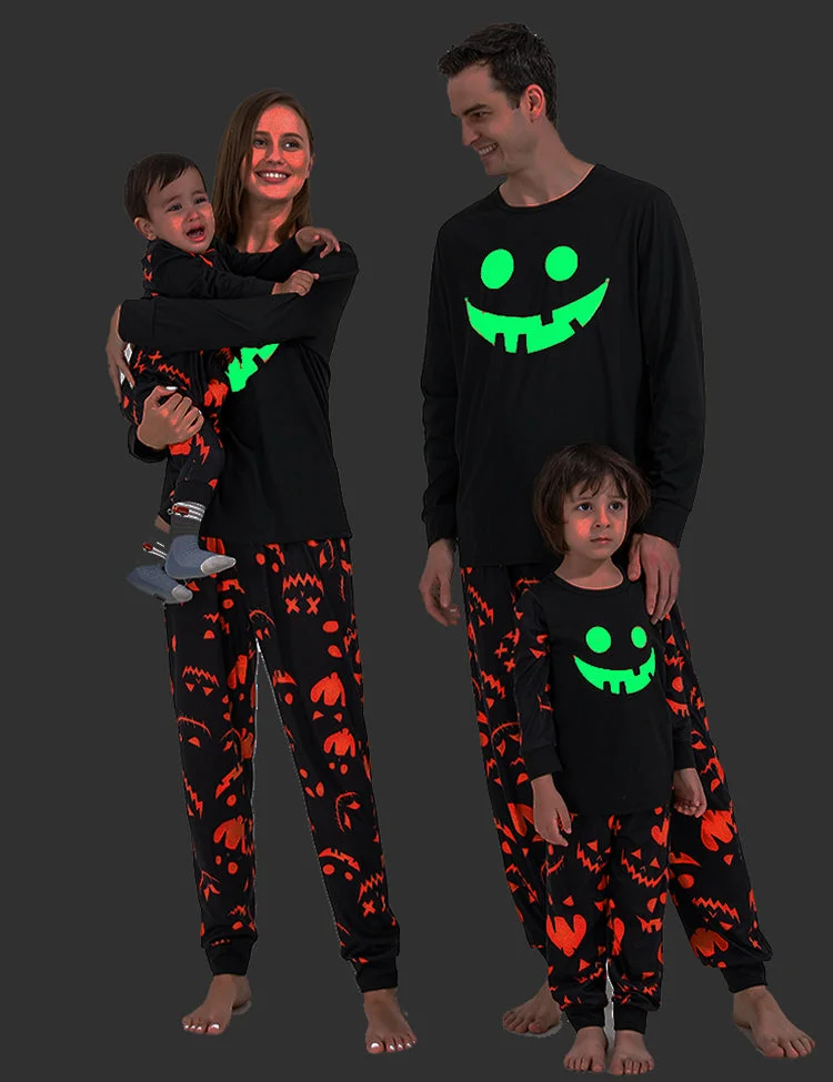 Halloween Pumpkin Printed Family Matching Pajamas
