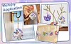 6Pcs Butterfly Diamond Art Keychain Ornaments DIY Diamond Painting Keychain Kits (B)