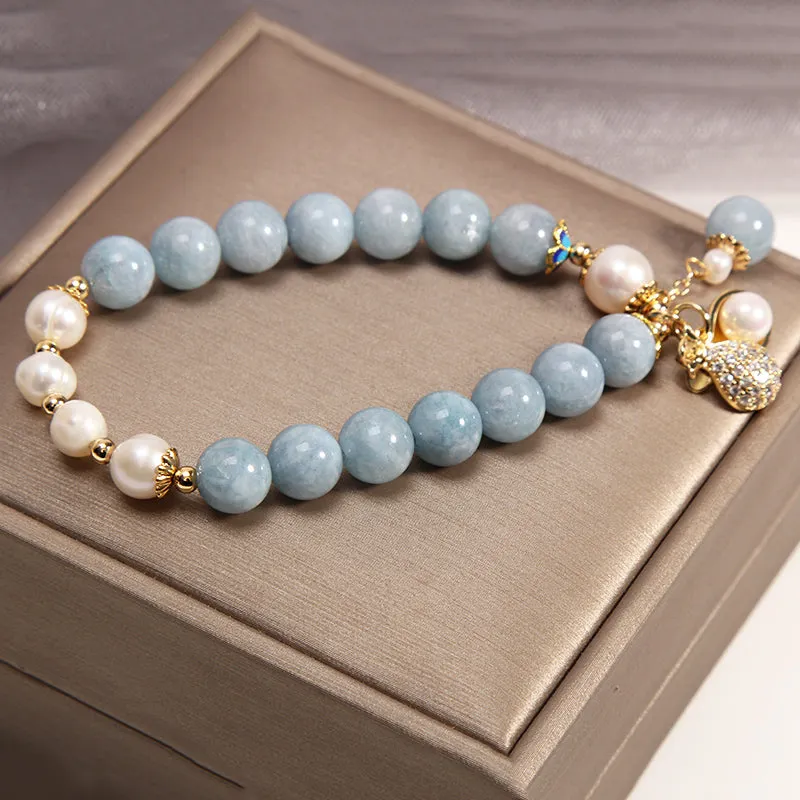 Money bag Blue Agate Bracelet
