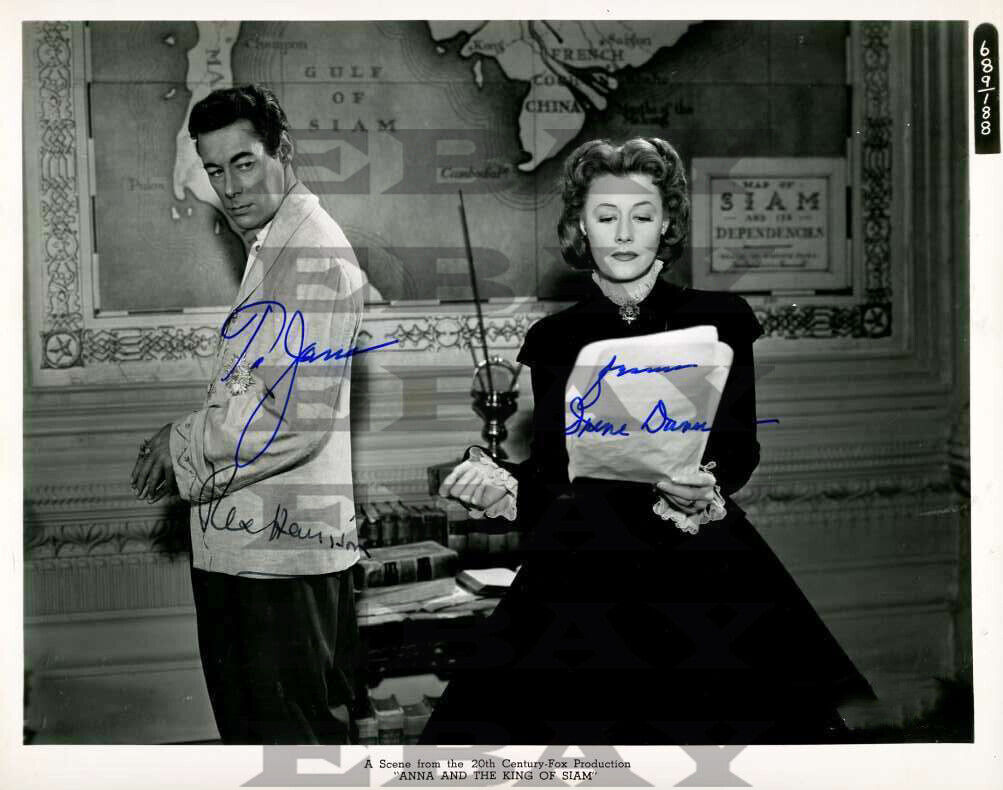 REX-HARRISON-IRENE-DUNNE Vintage Autographed Signed 8x10 Photo Poster painting Reprint