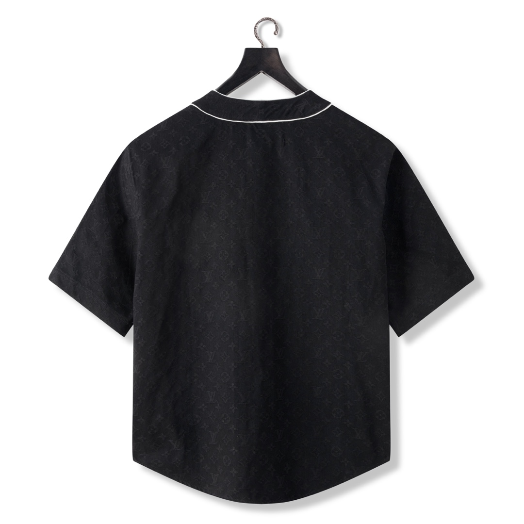 LV牛仔提花棒球服襯衫背面圖