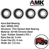 AMK 22pcs TRX4M Ball Bearings Kit, 1/18 RC Steel Rubber Sealed Bearing Kit for TRX4M Bronco Defender 1/18 RC Crawler Car Upgrade Parts