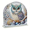 Diamond Painting Acrylic Owl Paper Towel Storage Rack Decor