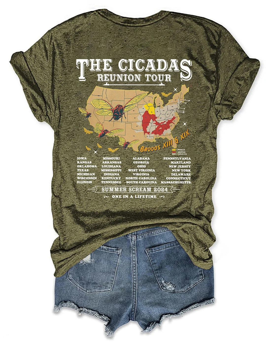 Cicadas Summer Scream Reunion Tour 2024 T-shirt