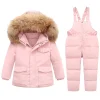 Kids Baby Girl Boy Snowsuits Winter Jackets Down Parka Sets 2 PCS