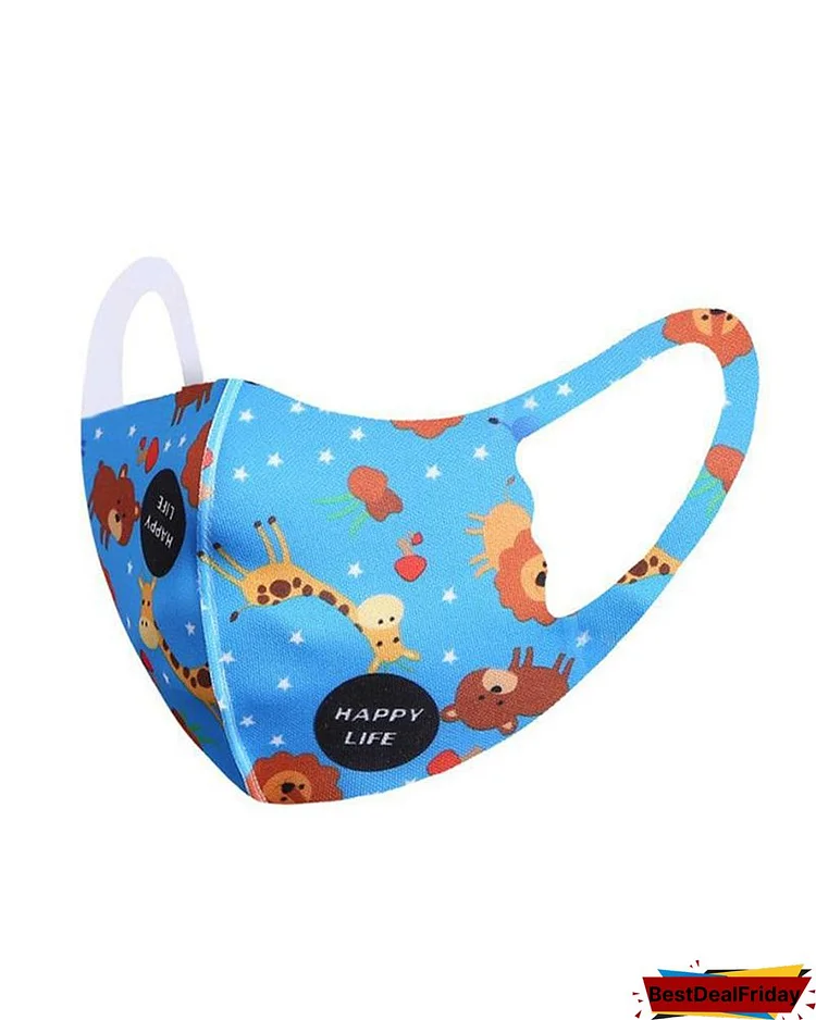 Cartoon Print Washable Face Mask For Kids P2712831255