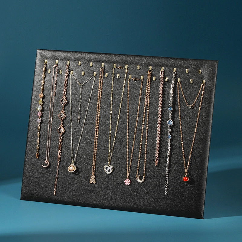 Nordic Style Solid Color Velvet Patchwork Jewelry Rack