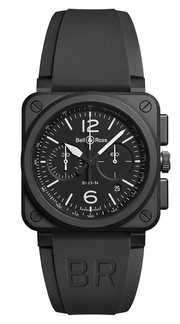 Bell & Ross Instruments BR 03-94 Chronograph Black Matte Ceramic Men`s Watch