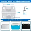 4Pcs Cooler Hinges Screws Set Plastic Hinges with Stainless Steel Screws Set