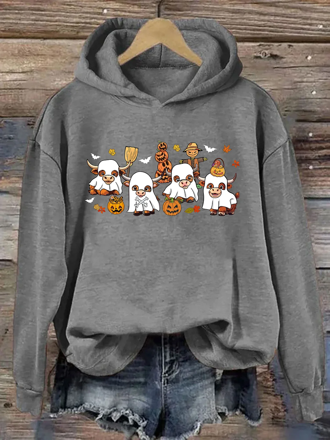 Highland Cow Halloween Hoodie