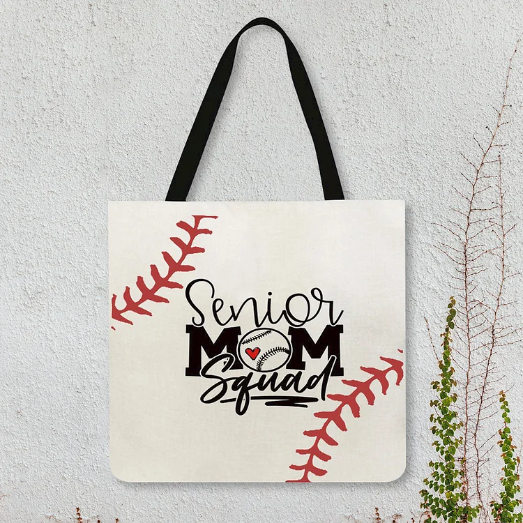 Baseball Printed Shoulder Shopping Bag Casual Large Tote Handbag-011585