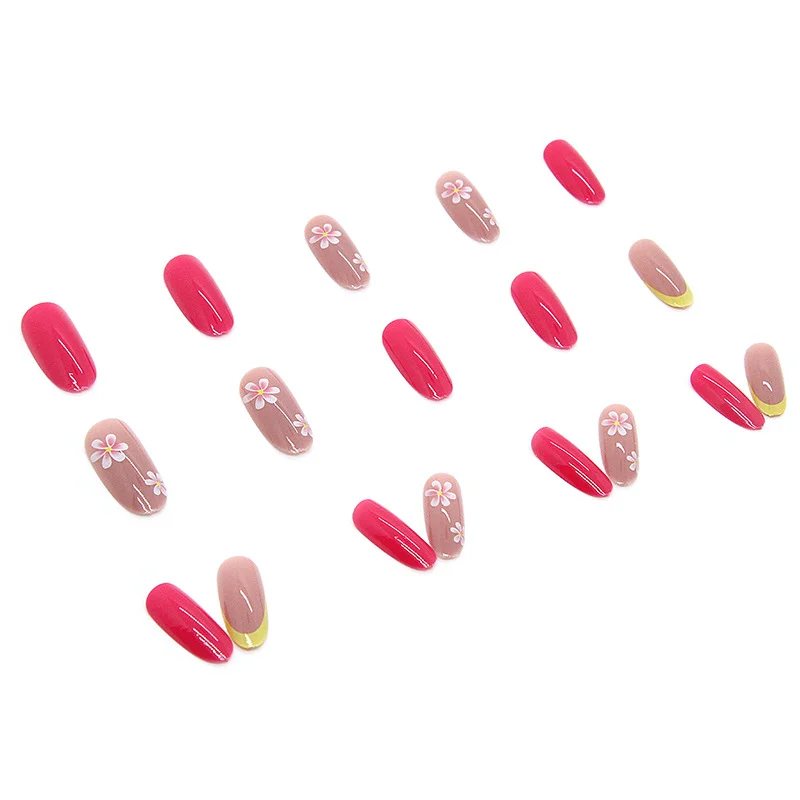 Churchf Churchf Clear New Wear Nail Nail Paste Nail Simple Floret False Nail Nail Piece Waterproof Removable