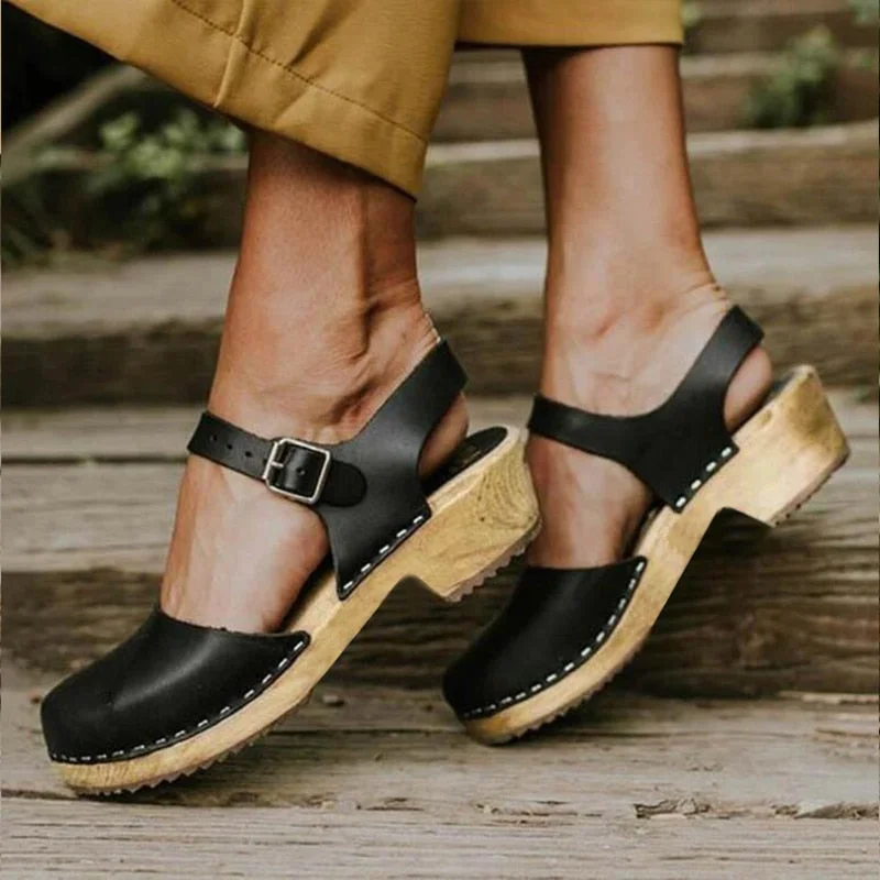 New Summer Fashion Platform Sandals Women Wedge Shoes Buckle Strap Ladies Leather Boots Casual Increase Height Sandal Plus Size 515