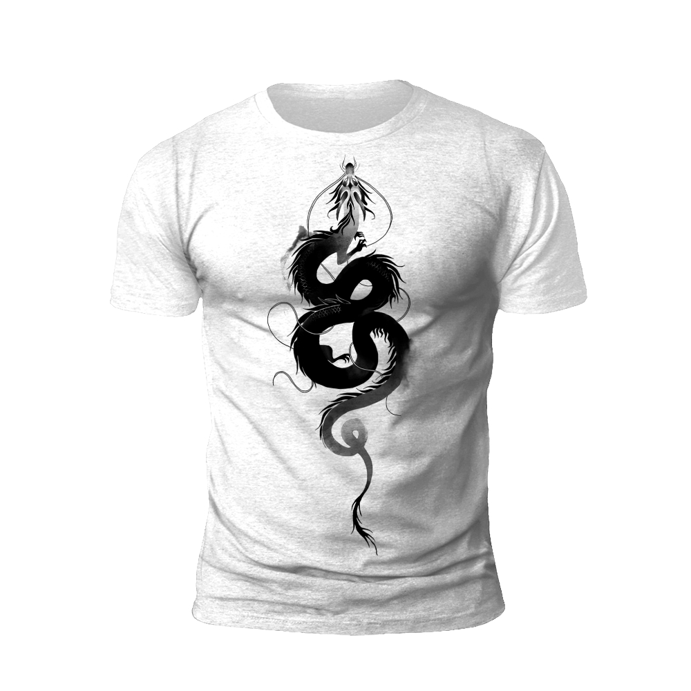 Ink Style Dragon T-Shirt: The Mystical Serpent