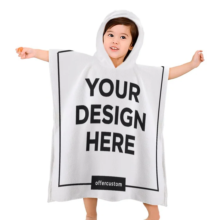 Personalized  Design Children's Bath Towel with Hood Full Print