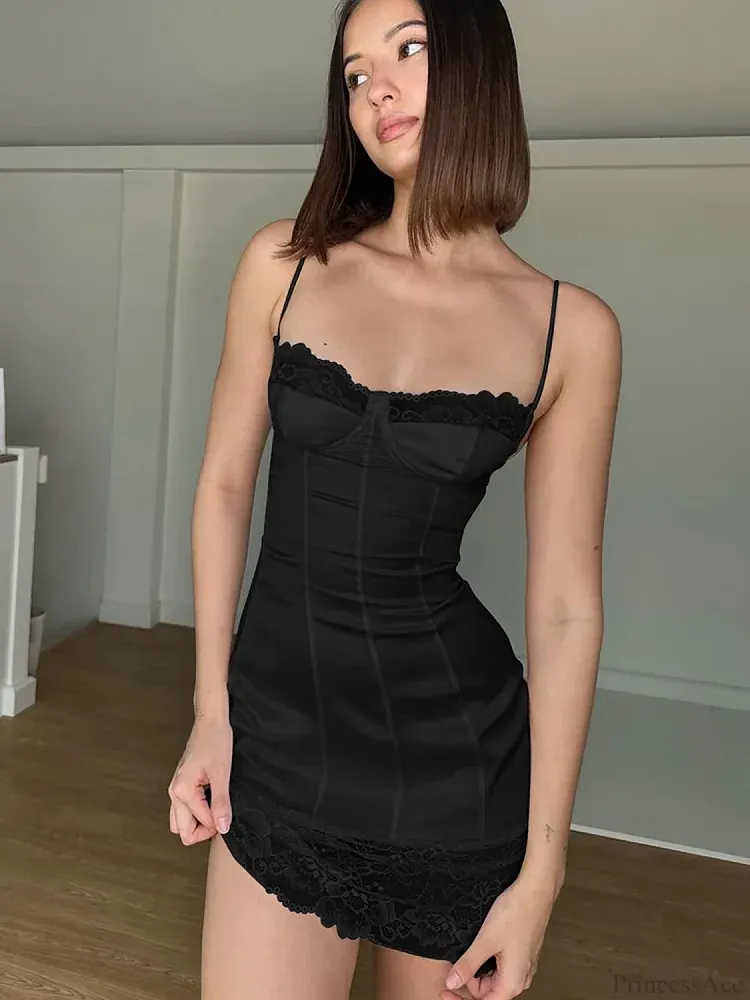 Sleeveless Lace Patchwork Bodycon Vacation Dress