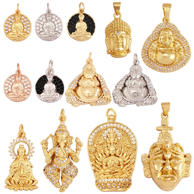 1 Piece Copper Buddha Pendant Jewelry Accessories