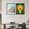 2Pcs Diamond Painting -DIY Round Drill Roses and Bouquets