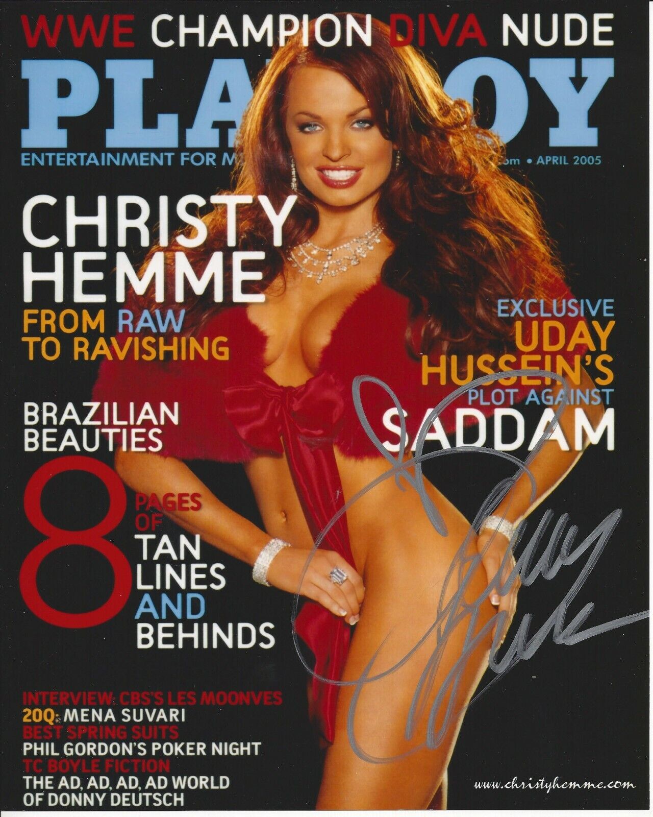 Christy Hemme autographed 8x10 #2 WWE Diva Sexy Hot Playboy  Shipping