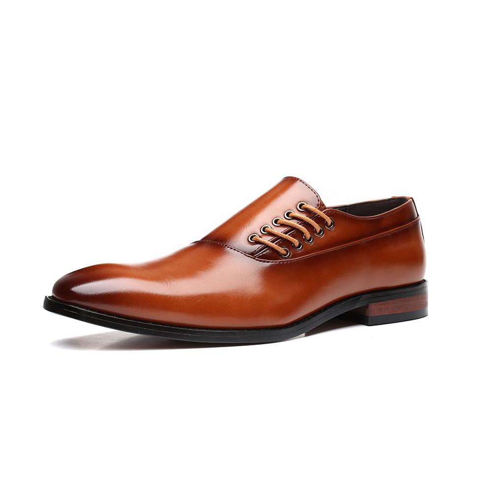 Dacomfy Men's Business shoes lace-up square toe shoes 
