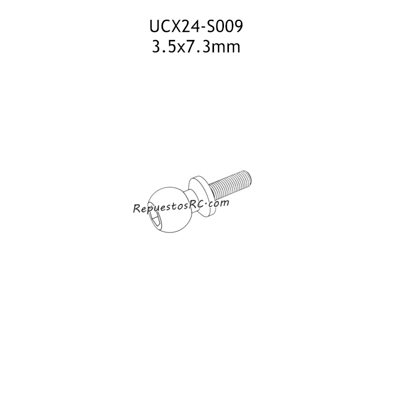 UDIRC UCX2401 Piezas 3.5x7.3mm Tornillo de Cabeza de Bola UCX24-S009