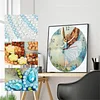 Diamond Painting-DIY Crystal Rhinestone Angel Clock (35*35 CM)