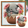 Elephant In Basket-18CT Stamped Cross Stitch 30*30cm/11.81*11.81in